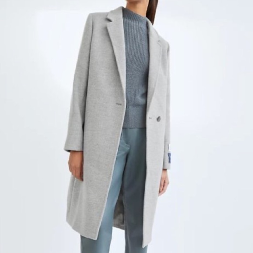 Babaton S Stedman Coat SMALL Heather Light Grey